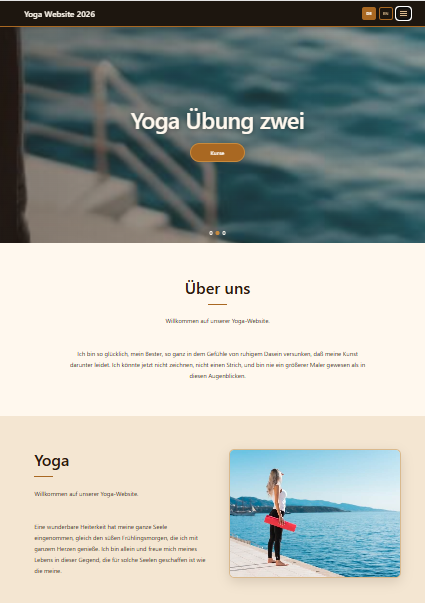 Yoga-Webseite – Ruhe trifft auf klares Design